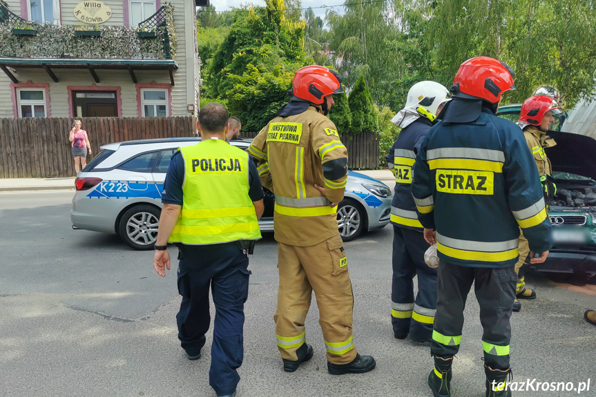 Zderzenie dwóch samochodów w Iwoniczu-Zdroju