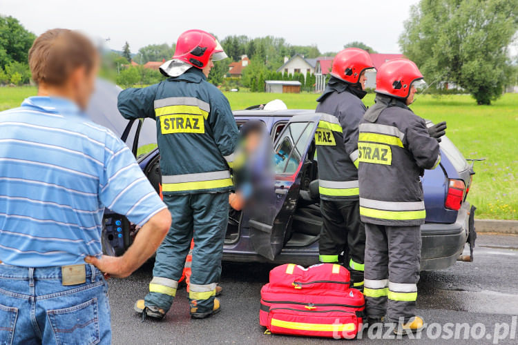 Zderzenie dwóch samochodów w Jedliczu