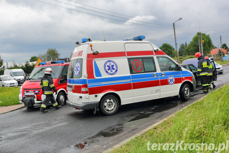 Zderzenie dwóch samochodów w Jedliczu