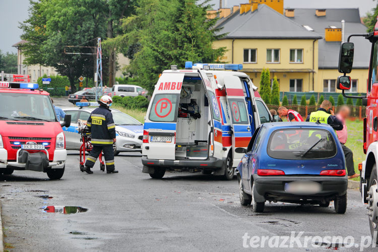 Zderzenie dwóch samochodów w Jedliczu