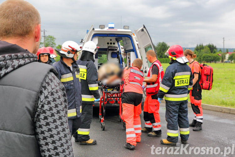 Zderzenie dwóch samochodów w Jedliczu