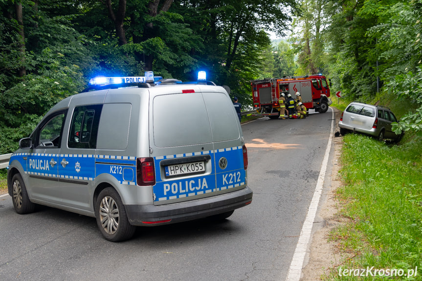 Zderzenie dwóch samochodów w Korczynie