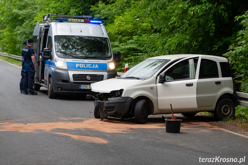 Zderzenie dwóch samochodów w Korczynie