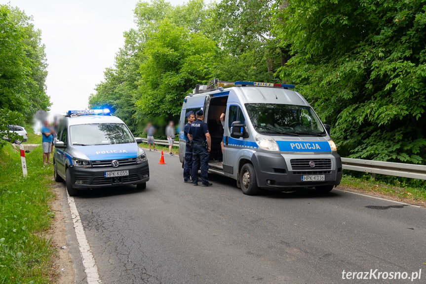 Zderzenie dwóch samochodów w Korczynie