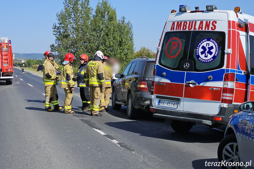 Zderzenie dwóch samochodów w Krościenku Wyżnym