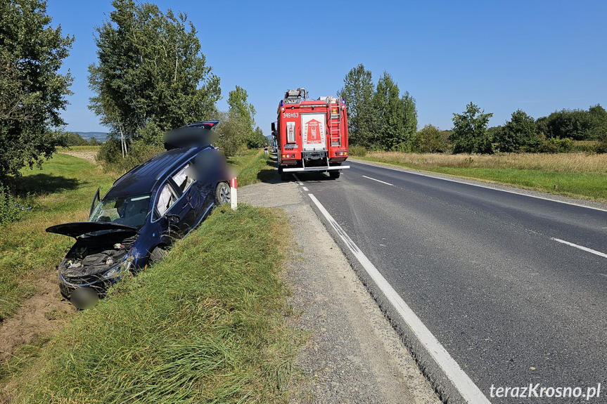 Zderzenie dwóch samochodów w Krościenku Wyżnym