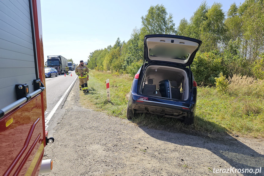 Zderzenie dwóch samochodów w Krościenku Wyżnym