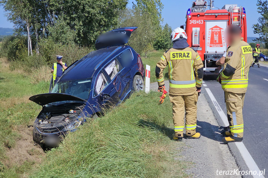 Zderzenie dwóch samochodów w Krościenku Wyżnym