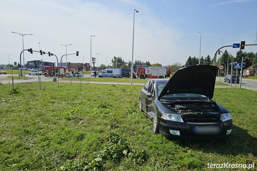 Zderzenie dwóch samochodów w Krośnie