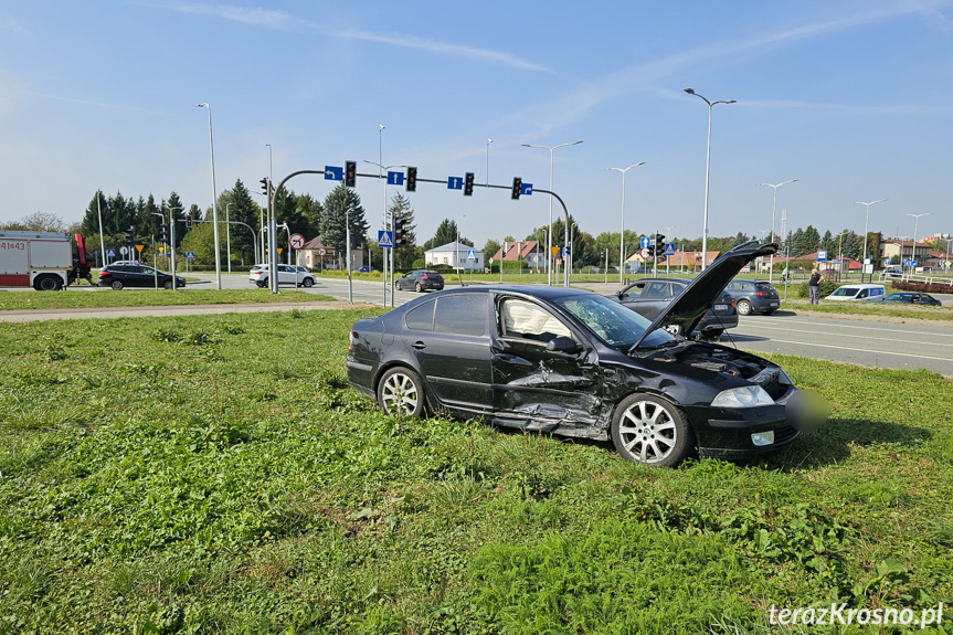 Zderzenie dwóch samochodów w Krośnie