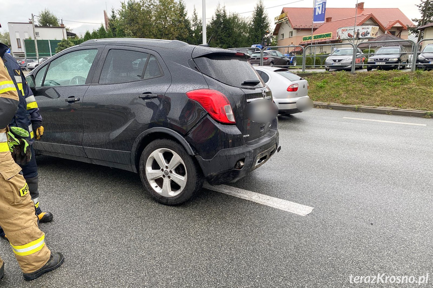 Zderzenie dwóch samochodów w Krośnie