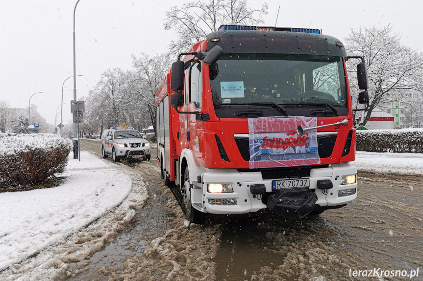 Zderzenie dwóch samochodów w Krośnie