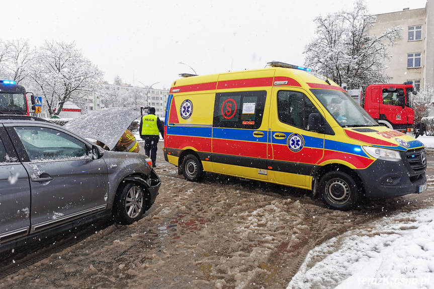 Zderzenie dwóch samochodów w Krośnie