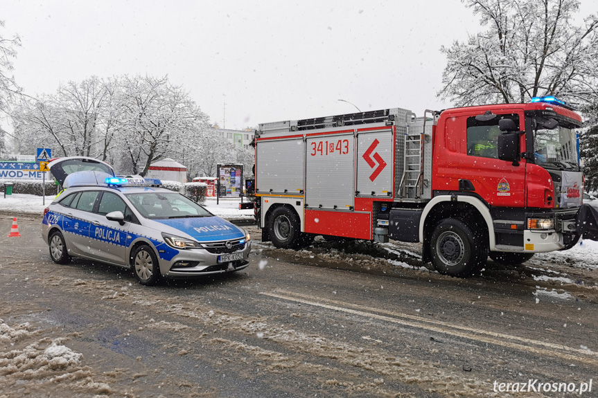 Zderzenie dwóch samochodów w Krośnie