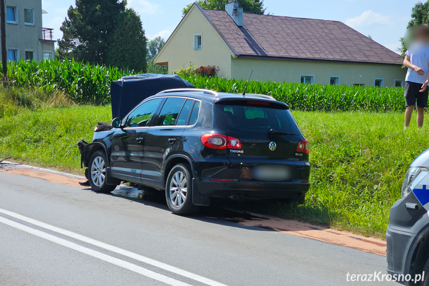 Zderzenie dwóch samochodów w Krośnie