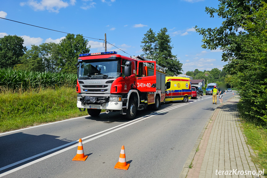 Zderzenie dwóch samochodów w Krośnie