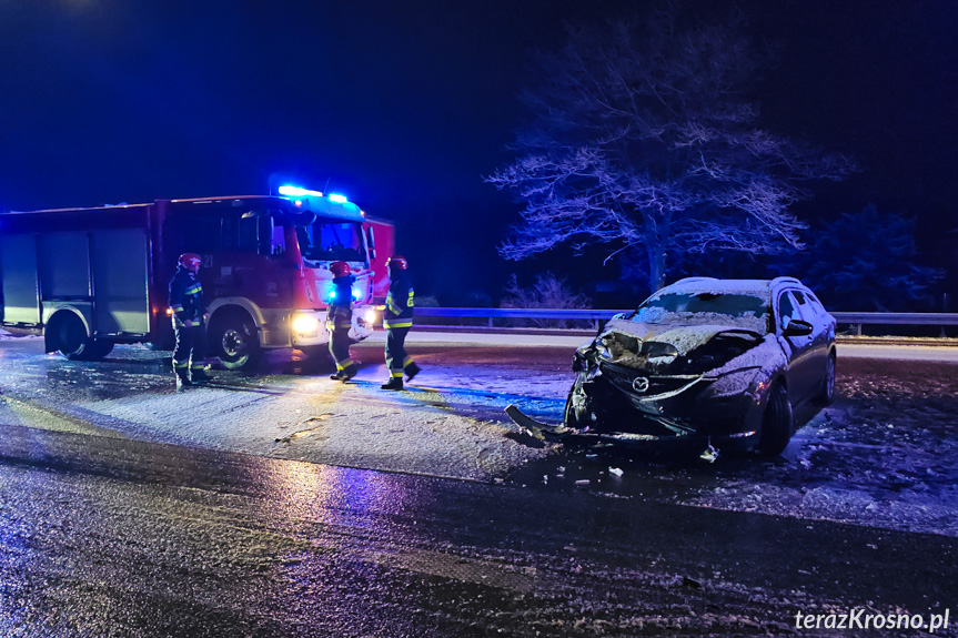 Zderzenie dwóch samochodów w Krośnie