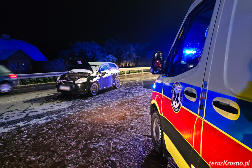 Zderzenie dwóch samochodów w Krośnie