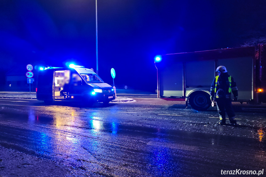 Zderzenie dwóch samochodów w Krośnie