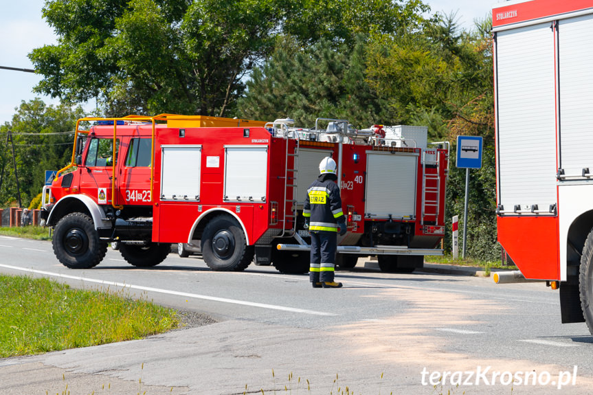 Zderzenie dwóch samochodów w Rogach