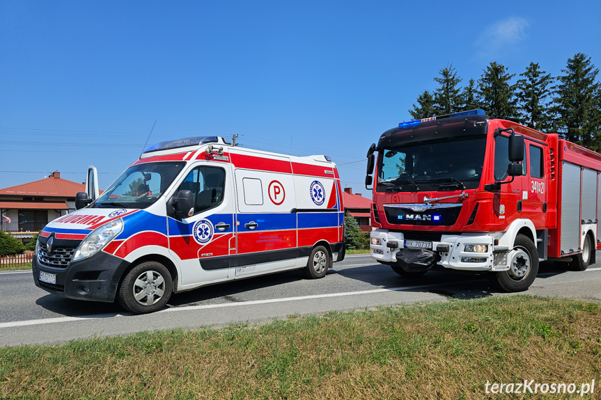 Zderzenie dwóch samochodów w Rogach