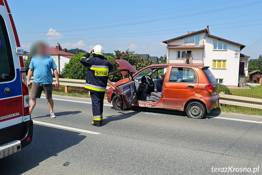 Zderzenie dwóch samochodów w Rogach