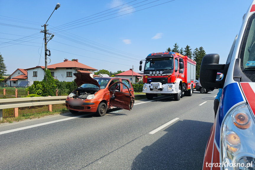 Zderzenie dwóch samochodów w Rogach