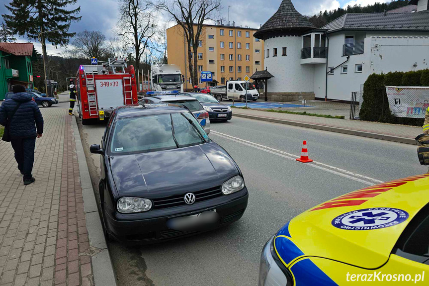 Zderzenie dwóch samochodów w Rymanowie-Zdroju