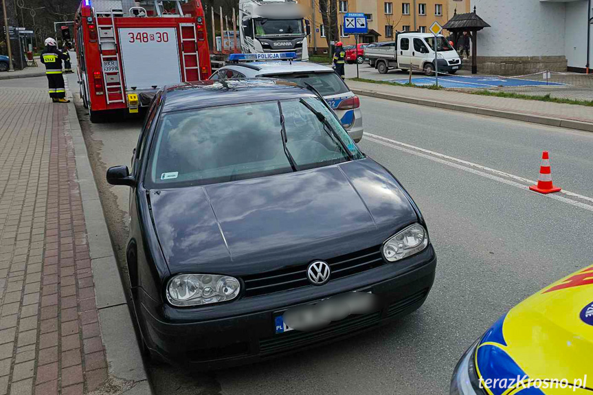 Zderzenie dwóch samochodów w Rymanowie-Zdroju