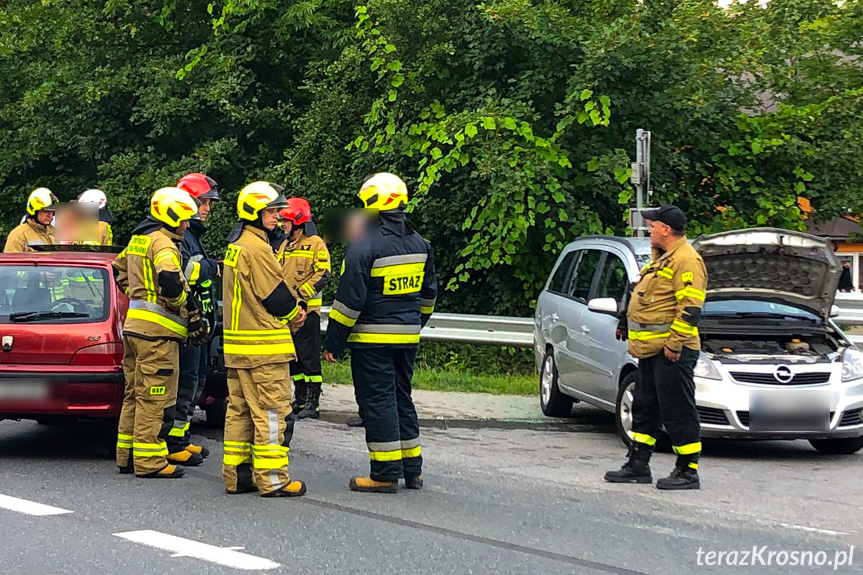 Zderzenie dwóch samochodów w Rymanowie