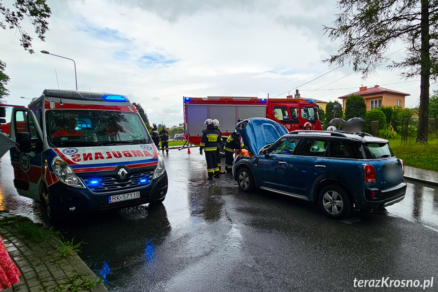 Zderzenie dwóch samochodów w Targowiskach