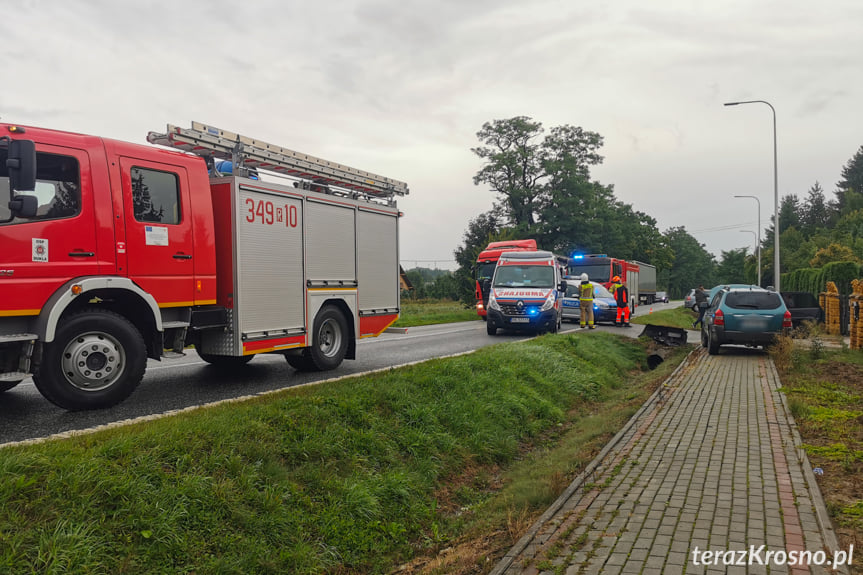 Zderzenie dwóch samochodów w Teodorówce