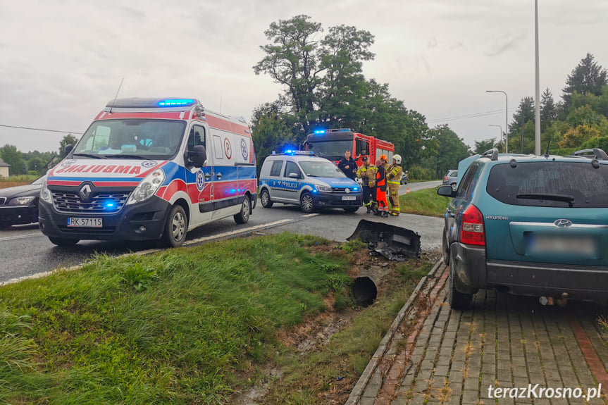 Zderzenie dwóch samochodów w Teodorówce