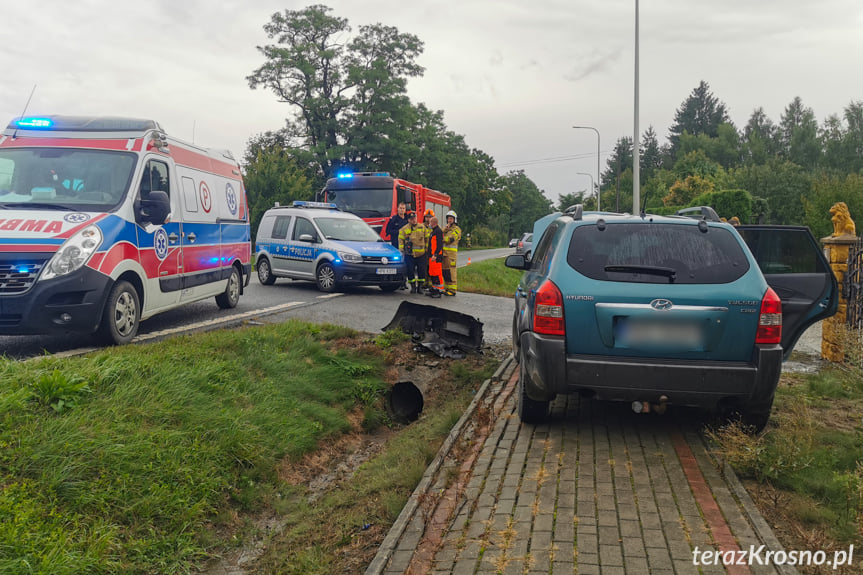 Zderzenie dwóch samochodów w Teodorówce