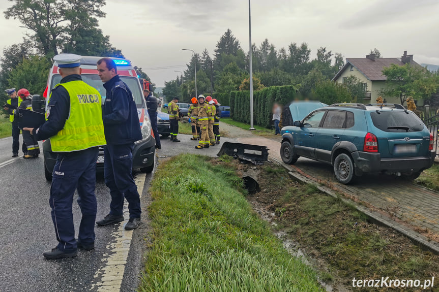 Zderzenie dwóch samochodów w Teodorówce