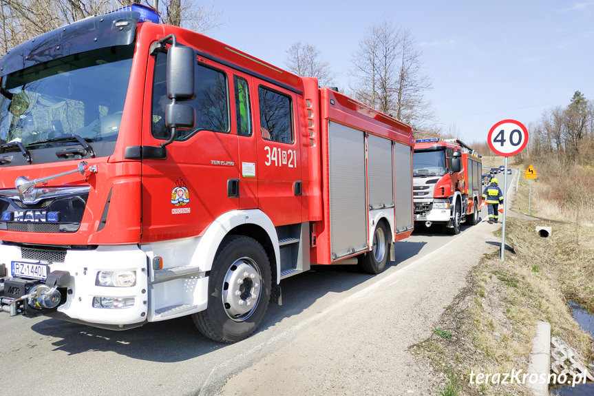 Zderzenie dwóch samochodów w Wietrznie