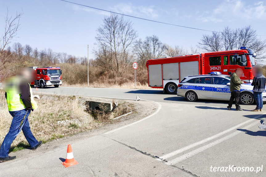 Zderzenie dwóch samochodów w Wietrznie