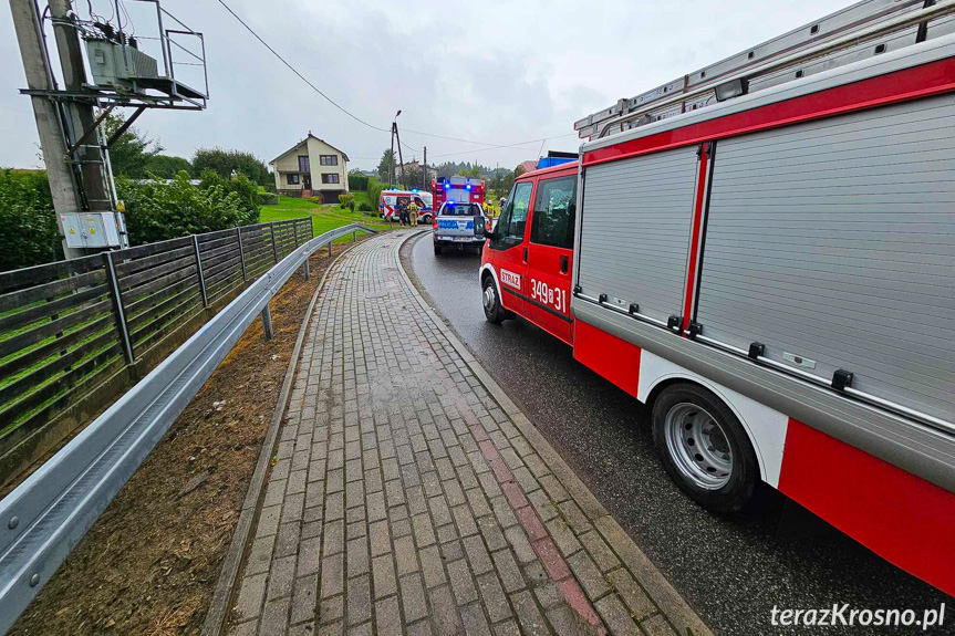 Zderzenie dwóch samochodów w Chlebnej