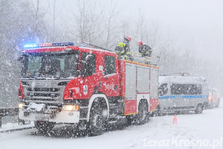 Zderzenie dwóch tirów w Komborni