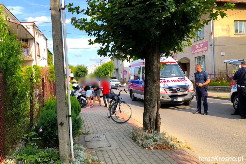 Zderzenie motocyklisty z rowerzystą  w Dukli