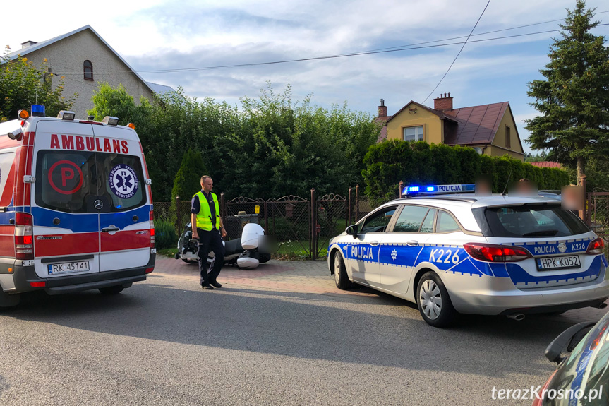 Zderzenie motocyklisty z rowerzystą  w Dukli