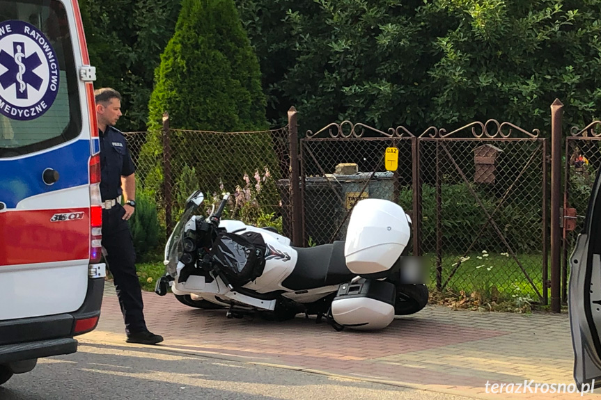 Zderzenie motocyklisty z rowerzystą  w Dukli