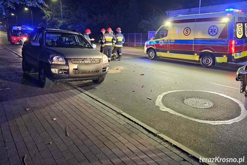 Zderzenie motocyklisty z samochodem osobowym