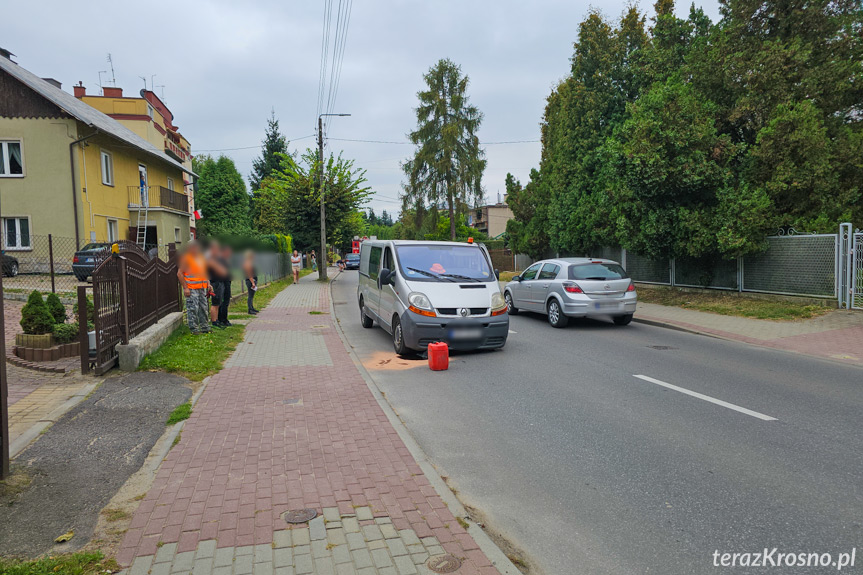 Zderzenie na Grodzkiej dwóch samochodów