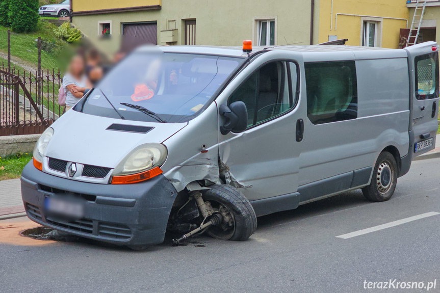 Zderzenie na Grodzkiej dwóch samochodów