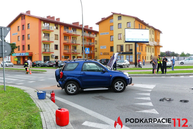 Zderzenie na rondzie w Krośnie