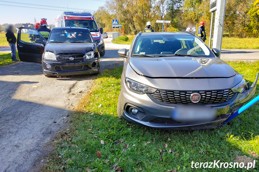 Zderzenie na skrzyżowaniu w Korczynie