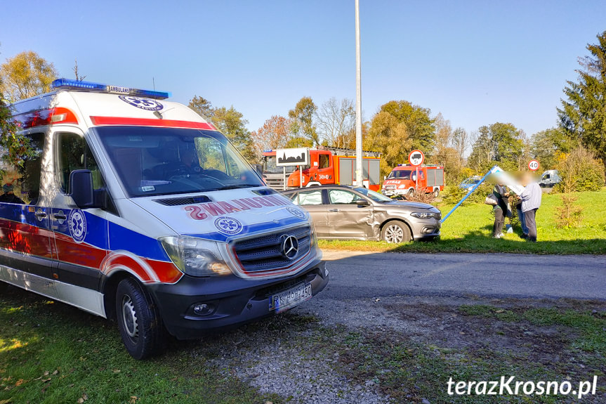 Zderzenie na skrzyżowaniu w Korczynie