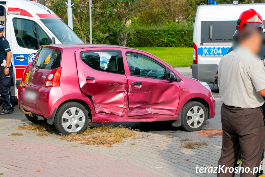 Zderzenie na skrzyżowaniu w Krośnie