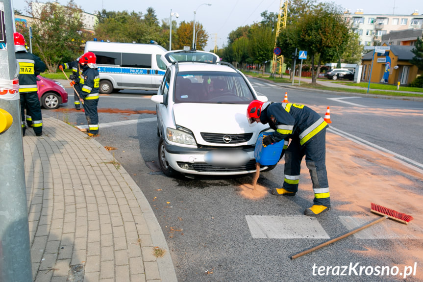 Zderzenie na skrzyżowaniu w Krośnie